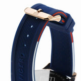 Tommy Hilfiger Bank Multifunction Quartz White Dial Blue Rubber Strap Watch for Men - 1791778 Authentic Buy Shop Now
