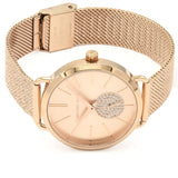 Michael Kors Portia Rose Gold Dial Rose Gold Mesh Bracelet Watch for Women - MK3845 Authentic Buy Shop Now