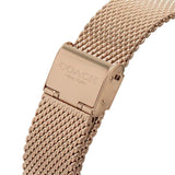 Coach Charles Black Dial Rose Gold Mesh Bracelet Watch for Men - 14602552 Authentic Buy Shop Now