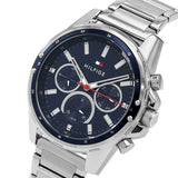Tommy Hilfiger Mason Quartz Blue Dial Silver Steel Strap Watch for Men - 1791788 Authentic Buy Shop Now