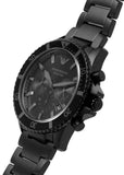 Emporio Armani Diver Chronograph Black Dial Black Steel Strap Watch For Men - AR11363 Authentic Buy Shop Now