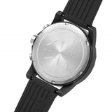 Armani Exchange Outerbanks Chronograph Black Dial Black Silicone Strap Watch For Men - AX1326 Authentic Buy Shop Now