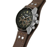 Fossil Coachman Chronograph Black Dial Brown Leather Strap Watch for Men - CH2891 Authentic Buy Shop Now