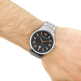 Emporio Armani Renato Quartz Grey Dial Silver Steel Strap Watch For Men - AR2514 Authentic Buy Shop Now