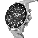 Hugo Boss Admiral Black Dial Silver Mesh Bracelet Watch for Men - 1513904 Authentic Buy Shop Now