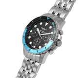 Fossil FB-01 Chronograph Black Dial Silver Steel Strap Watch for Men - FS5827 Authentic Buy Shop Now