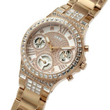 Guess Moonlight Multi Function Diamonds White Dial Rose Gold Steel Strap Watch for Women - GW0320L3 Authentic Buy Shop Now