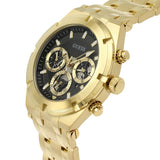 Guess Continental Black Dial Gold Steel Strap Watch for Men - GW0260G2 Authentic Buy Shop Now