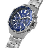 Fossil Garrett Chronograph Blue Dial Silver Steel Strap Watch for Men - FS5623 Authentic Buy Shop Now