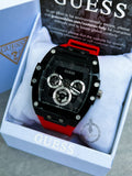 Guess Phoenix Multifunction Black Dial Red Rubber Strap Watch for Men - GW0203G4 Authentic Buy Shop Now