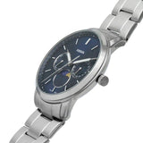 Fossil Neutra Minimalist Moonphase Blue Dial Silver Steel Strap Watch for Men - FS5907 Authentic Buy Shop Now