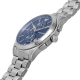 Emporio Armani Chronograph Blue Dial Silver Steel Strap Watch For Men - AR11528 Authentic Buy Shop Now