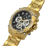Guess Trophy Diamonds Black Dial Gold Steel Strap Watch for Men - GW0390G2 Authentic Buy Shop Now