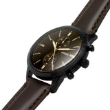 Fossil Townsman Chronograph Black Dial Brown Leather Strap Watch for Men - FS5437 Authentic Buy Shop Now
