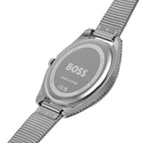 Hugo Boss Legacy Grey Dial Silver Mesh Bracelet Watch for Men - 1513673 Authentic Buy Shop Now
