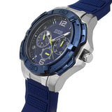 Guess Genesis Multi Function Analog Blue Dial Blue Rubber Strap Watch For Men - W1254G1 Authentic Buy Shop Now