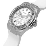 Guess Venus Diamonds White Dial White Rubber Strap Watch for Women - GW0118L3 Authentic Buy Shop Now