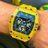 Guess Phoenix Multi Function Black Dial Yellow Rubber Strap Watch for Men - GW0203G6 Authentic Buy Shop Now
