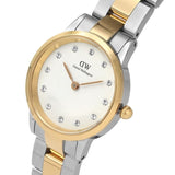 Daniel Wellington Iconic Link White Dial Two Tone Steel Strap Watch For Women - DW00100359 Authentic Buy Shop Now