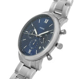 Fossil Neutra Chronograph Blue Dial Silver Steel Strap Watch for Men - FS5792 Authentic Buy Shop Now