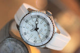 Breitling Superocean Automatic 36 White Dial White Rubber Strap Watch for Men - A17377211A1S1 Authentic Buy Shop Now