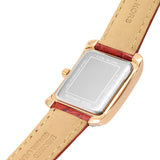 Michael Kors Emery Quartz Diamonds Silver Dial Red Leather Strap Watch For Women - MK4689 Authentic Buy Shop Now