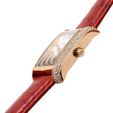 Michael Kors Emery Quartz Diamonds Silver Dial Red Leather Strap Watch For Women - MK4689 Authentic Buy Shop Now