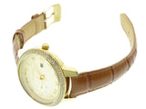 Michael Kors Whitley Quartz Gold Dial Brown Leather Strap Watch For Women - MK2428 Authentic Buy Shop Now