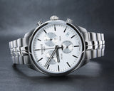 Tissot T Classic PR 100 Chronograph Silver Dial Silver Steel Strap Watch For Men - T101.417.11.031.00 Authentic Buy Shop Now