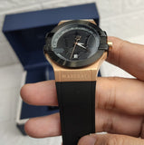 Maserati Potenza Black & Rose Gold Dial Black Rubber Strap Watch For Men - R8851108002 Authentic Buy Shop Now