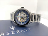 Maserati Triconic Automatic Skeleton Blue Dial Watch For Men - R8823139001 Authentic Buy Shop Now