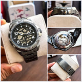 Fossil Bronson Automatic Skeleton Black Dial Grey Steel Strap Watch for Men - ME3255 Authentic Buy Shop Now