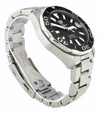 Tag Heuer Aquaracer Caliber 5 Black Dial Silver Steel Strap Watch for Men - WAY201A .BA0927 Authentic Buy Shop Now