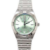 Breitling Chronomat 32 Diamonds Green Dial Silver Steel Strap Watch for Women - A77310101L1A1 Authentic Buy Shop Now