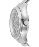 Fossil Rye Automatic Skeleton Silver Dial Silver Steel Strap Watch for Women - BQ3753 Authentic Buy Shop Now