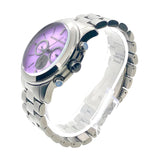 Michael Kors Runway Chronograph Purple Dial Black Steel Strap Watch For Women - MK5954 Authentic Buy Shop Now