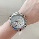 Michael Kors Bradshaw Chronograph Blue Dial Silver Steel Strap Watch For Women - MK6099 Authentic Buy Shop Now