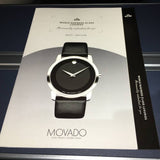 Movado Museum Black Dial Black Leather Strap Watch For Men - 606502 Authentic Buy Shop Now