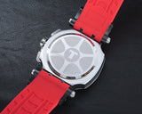 Tissot T Race Chronograph Black Dial Red Silicone Strap Watch For Men - T115.417.27.051.00 Authentic Buy Shop Now