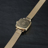 Tissot Lovely Square Silver Dial Gold Mesh Bracelet Watch For Women - T058.109.33.031.00 Authentic Buy Shop Now