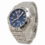 Breitling Chronomat GMT 40 Blue Dial Silver Steel Strap Watch for Men - A32398101C1A1 Authentic Buy Shop Now