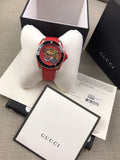Gucci Dive Quartz Red Dial Red Rubber Strap Watch For Men - YA136315 Authentic Buy Shop Now