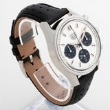 Tag Heuer Carrera Chronograph 60th Anniversary Silver Dial Black Leather Strap Watch for Men - CBK221H.FC8317 Authentic Buy Shop Now