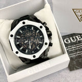Guess Formula Chronograph Black Dial Black Silicone Strap Watch For Men - GW0579G1 Authentic Buy Shop Now