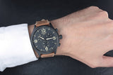 Tissot T Sport Chrono XL Black Dial Brown Leather Strap Watch For Men - T116.617.36.057.00 Authentic Buy Shop Now
