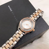 Marc Jacobs Tether Transparent White Dial Two Tone Steel Strap Watch for Women - MBM3418 Authentic Buy Shop Now