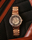 Fossil Boyfriend Automatic Skeleton Rose Gold Dial Rose Gold Steel Strap Watch for Women - ME3065 Authentic Buy Shop Now