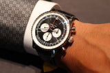 Breitling Navitimer B01 Chronograph 46 Black Dial Black Leather Strap Watch for Men - AB0137211B1P1 Authentic Buy Shop Now