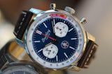 Breitling Top Time B01 Shelby Cobra Blue Dial Brown Leather Strap Watch for Men - AB01763A1C1X1 Authentic Buy Shop Now