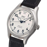 IWC Pilot's Watch Mark XVIII White Dial Black Leather Strap Watch for Men - IW327002 Authentic Buy Shop Now